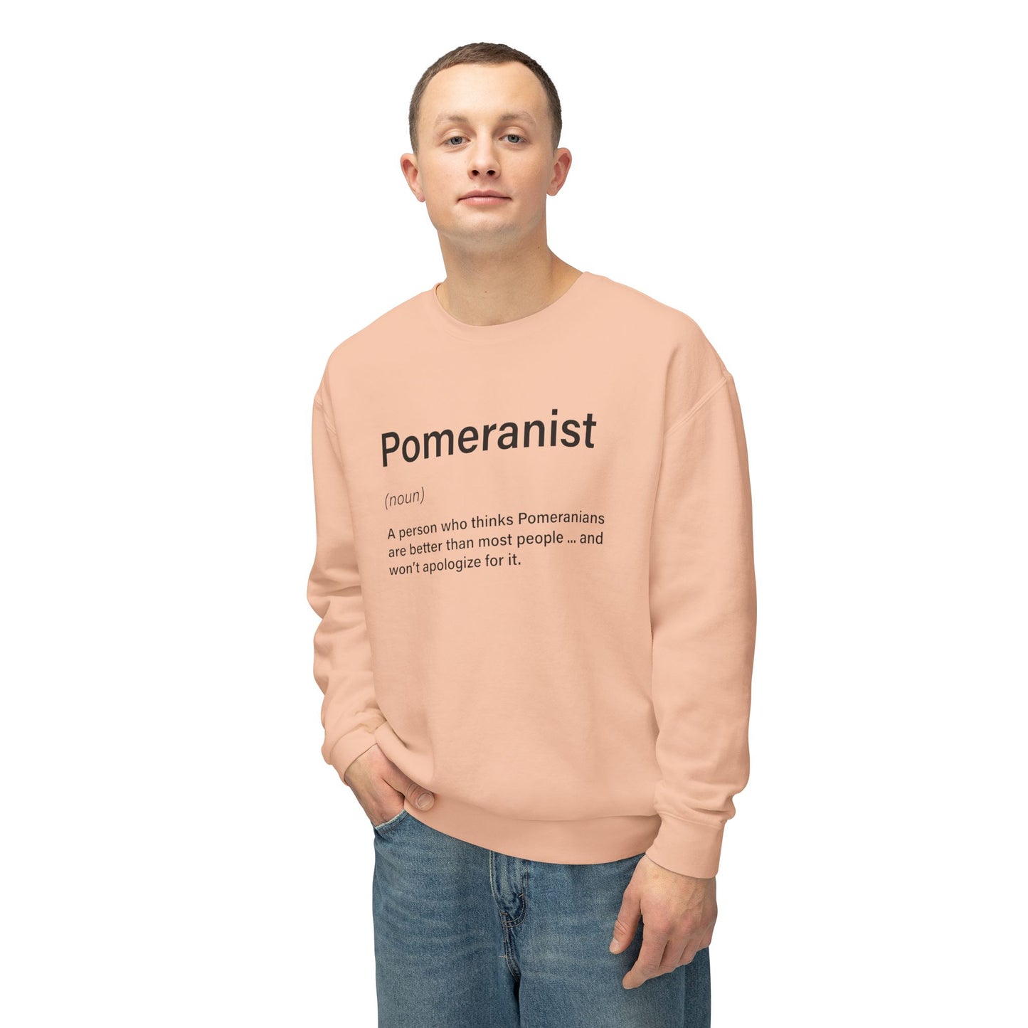 Premium Pomeranist Text Only Sweatshirt