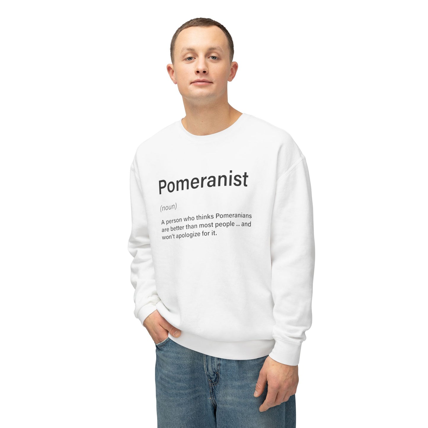 Premium Pomeranist Text Only Sweatshirt
