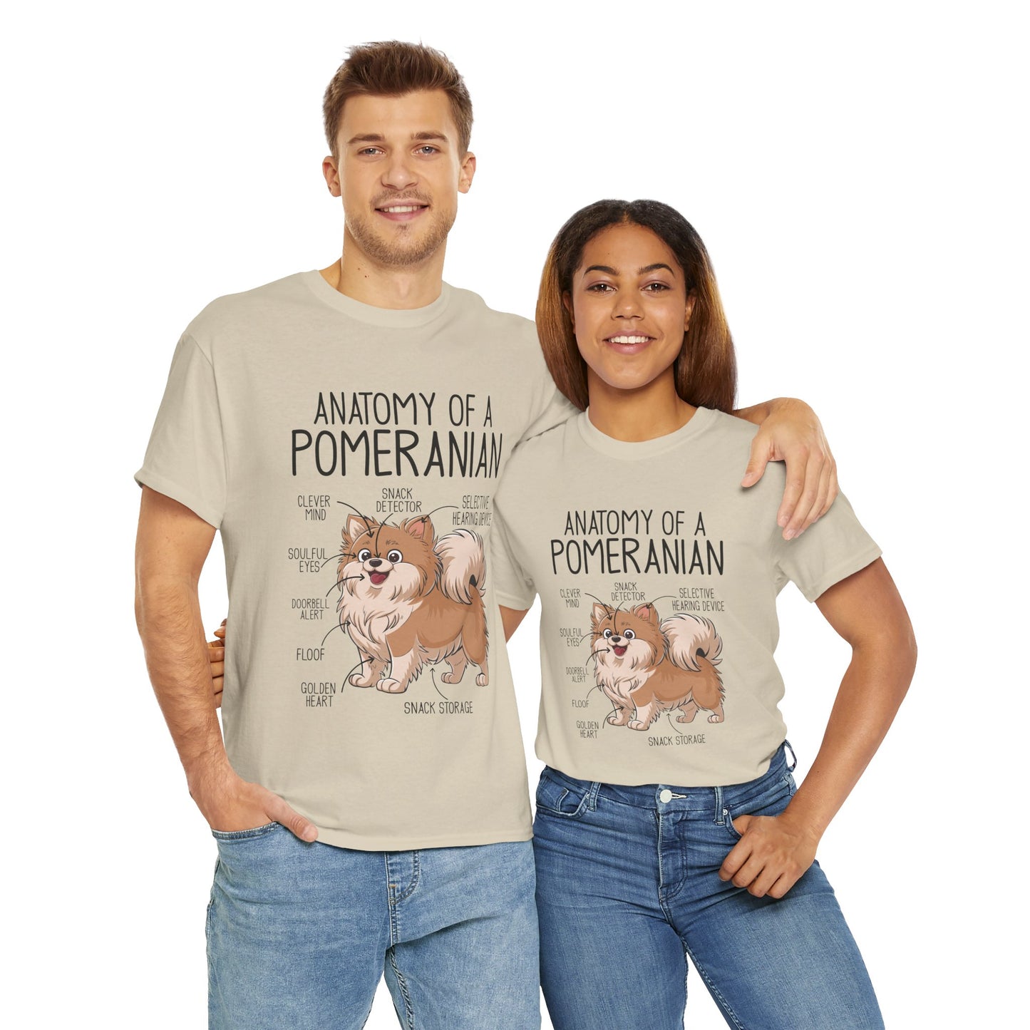 Anatomy of a Pomeranian T-shirt