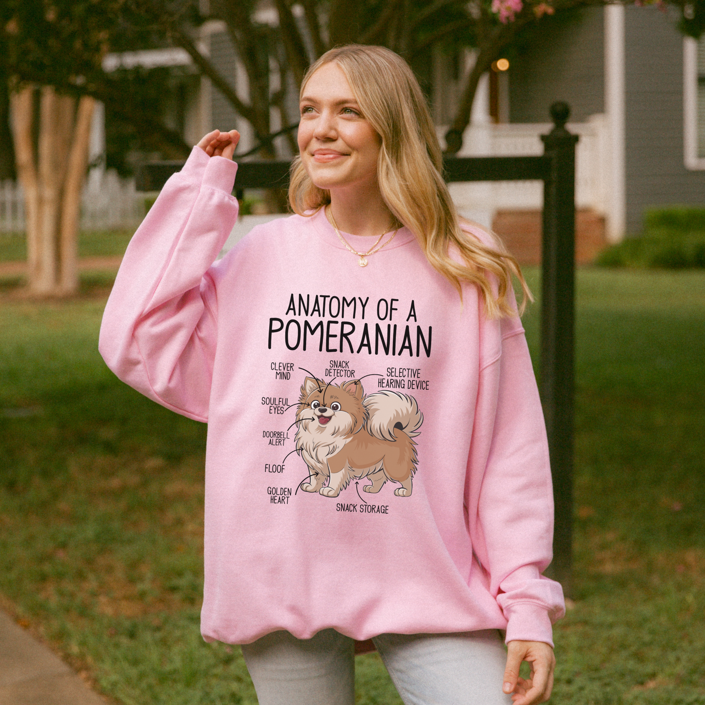 Anatomy of a Pomeranian Sweatshirt