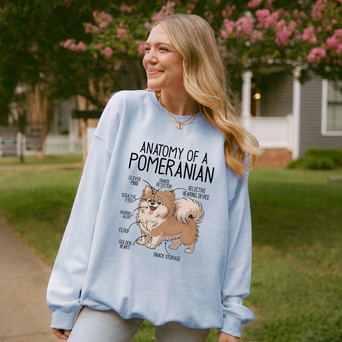 Anatomy of a Pomeranian Sweatshirt