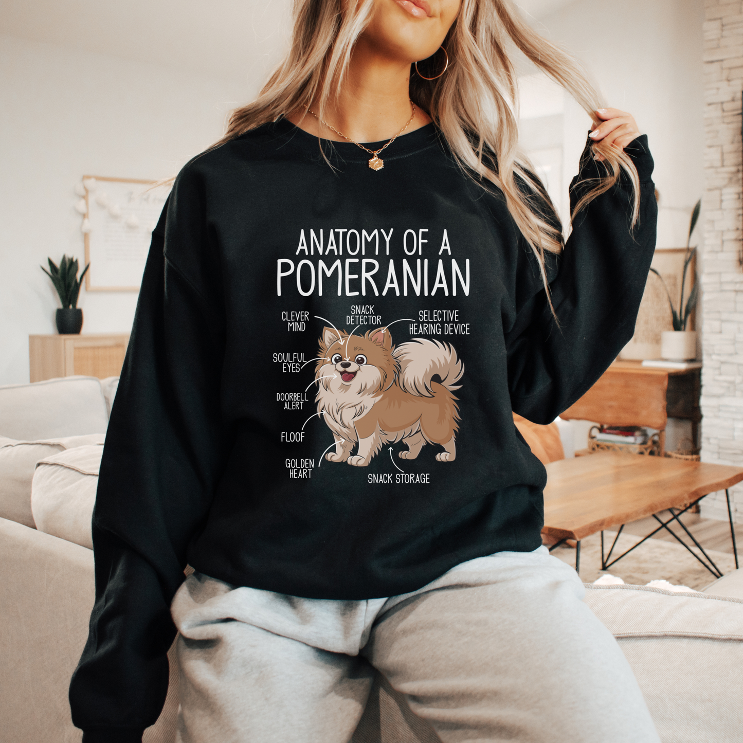 Anatomy of a Pomeranian Sweatshirt