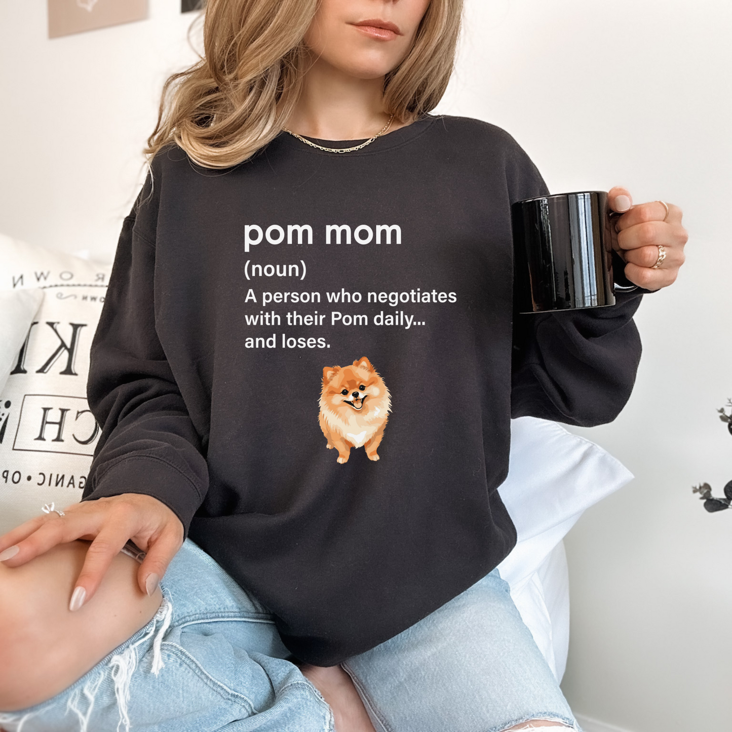 Premium Lightweight Pom Mom Sweatshirt