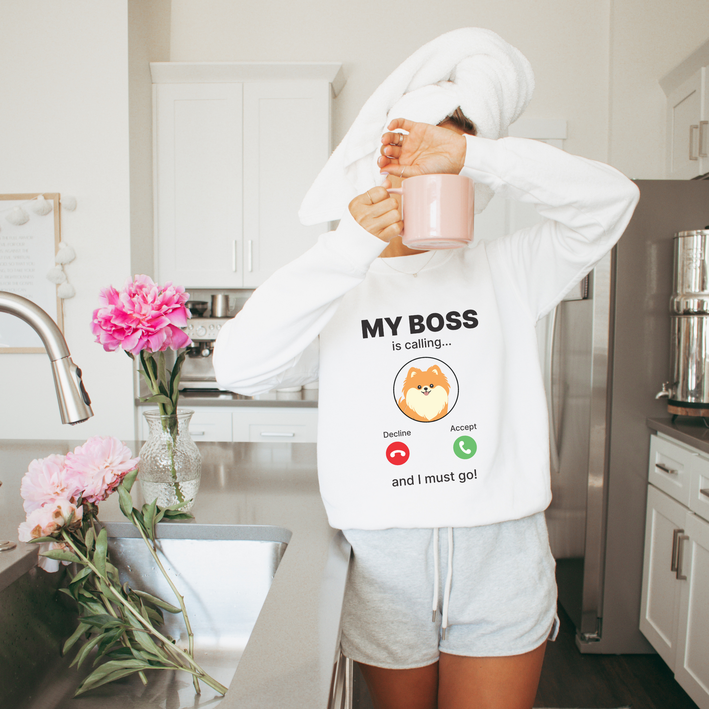 My Boss Is Calling Sweatshirt
