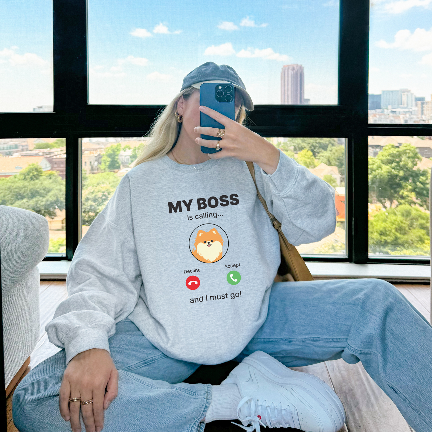 My Boss Is Calling Sweatshirt