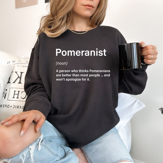 Premium Pomeranist Text Only Sweatshirt