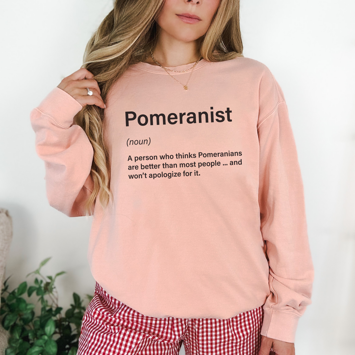 Premium Pomeranist Text Only Sweatshirt