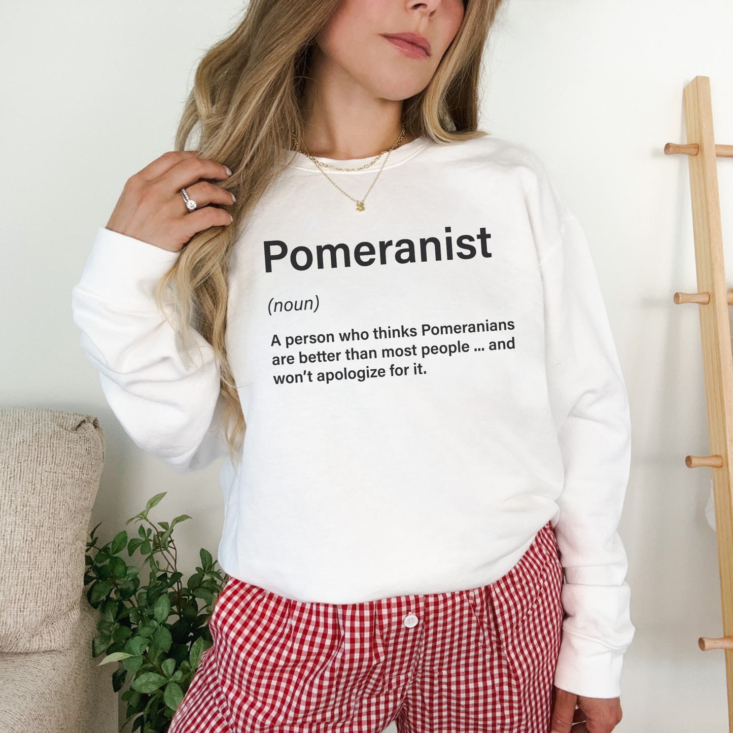 Premium Pomeranist Text Only Sweatshirt