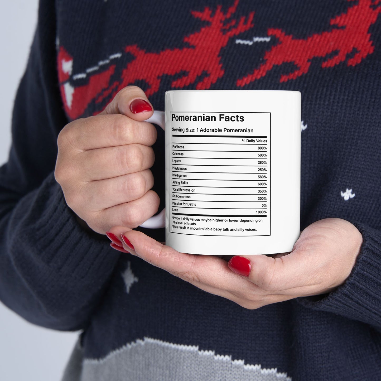 Pomeranian Nutritional Facts Mug