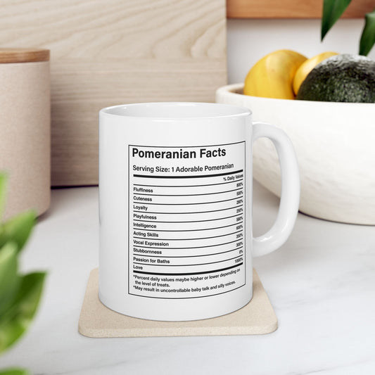 Pomeranian Nutritional Facts Mug