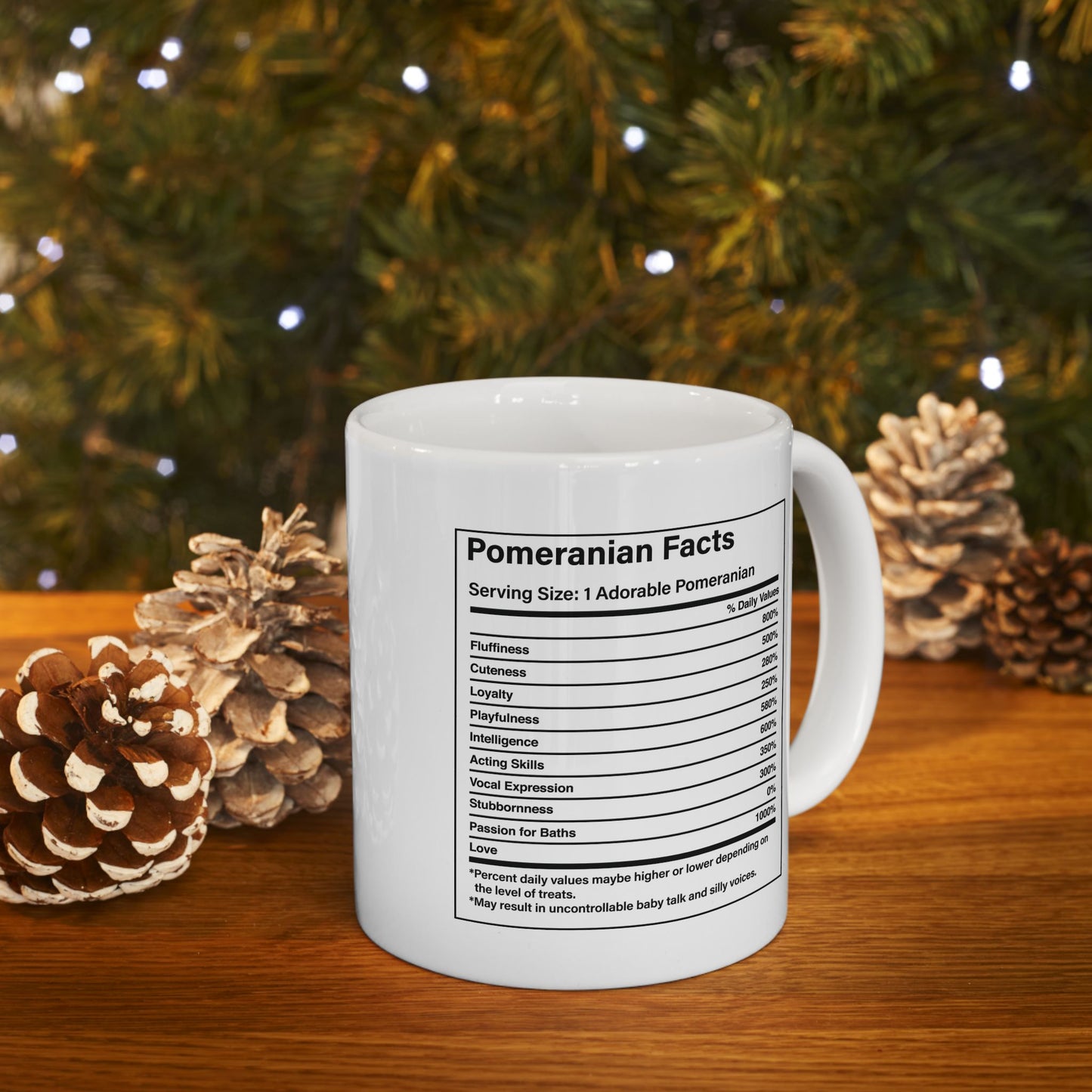 Pomeranian Nutritional Facts Mug