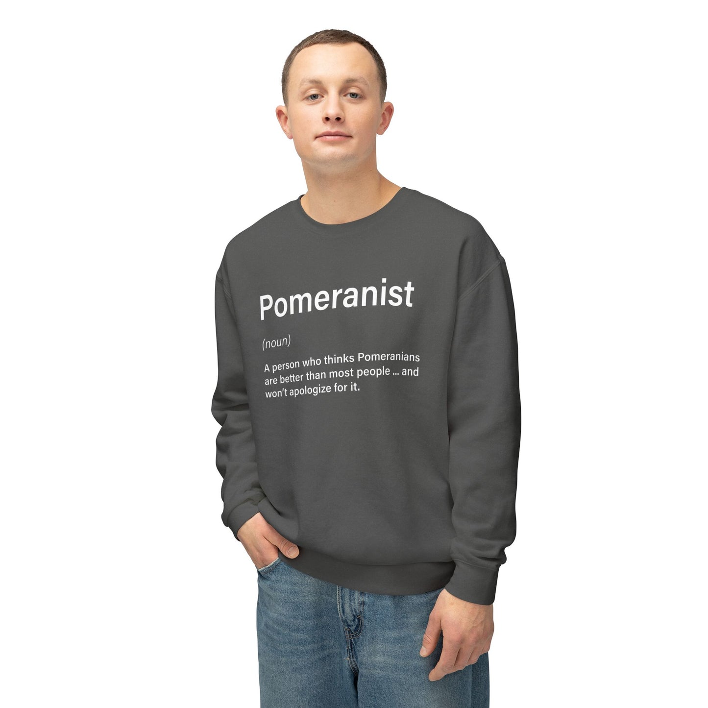 Premium Pomeranist Text Only Sweatshirt