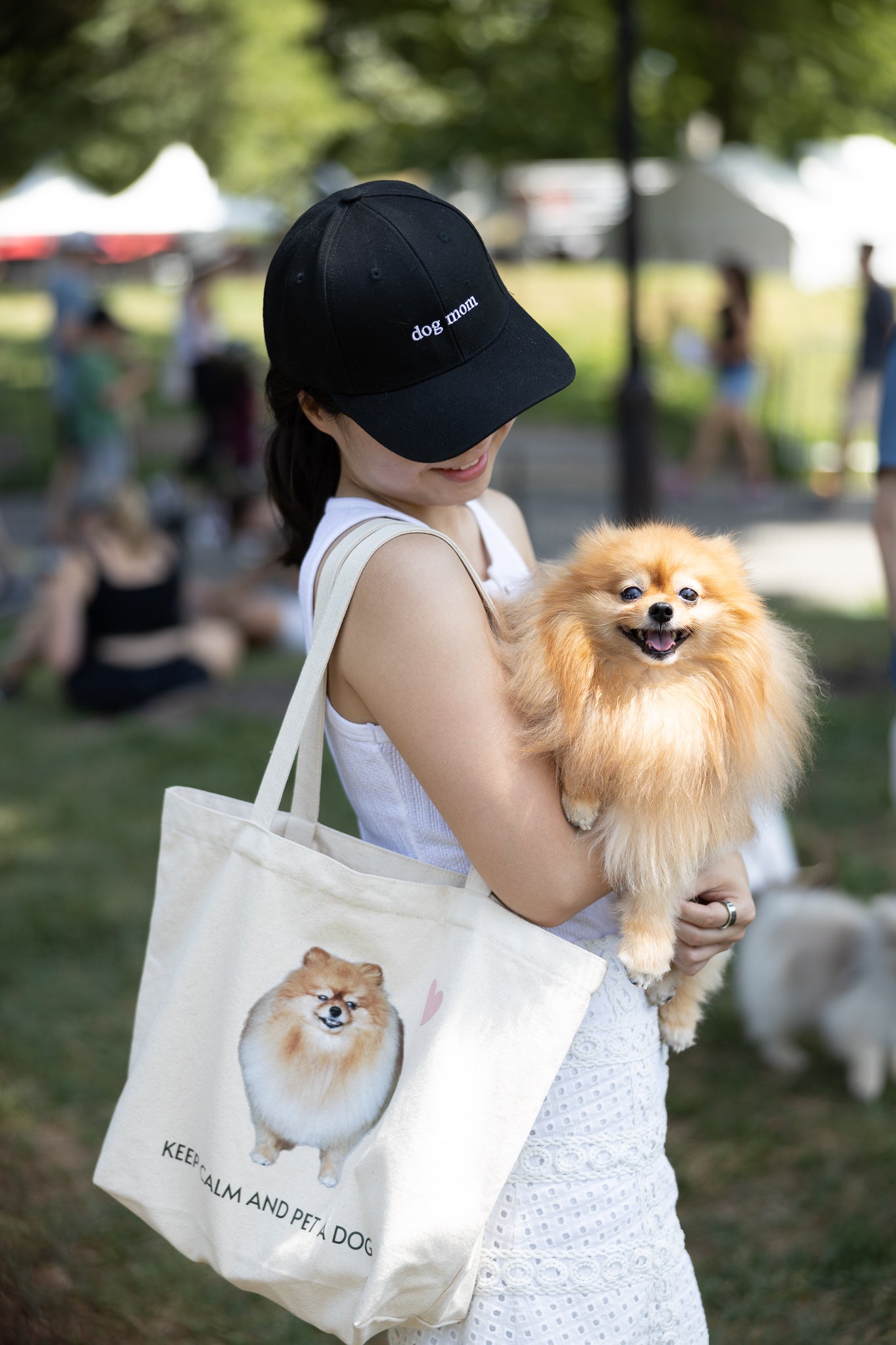Keep Calm And Pet A Dog Tote Bag