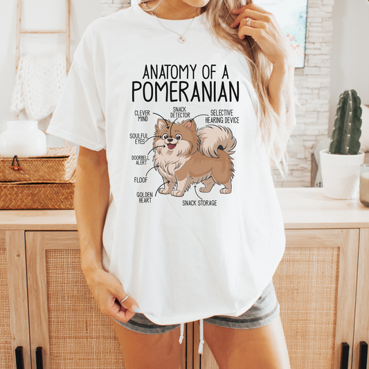 Anatomy of a Pomeranian T-shirt