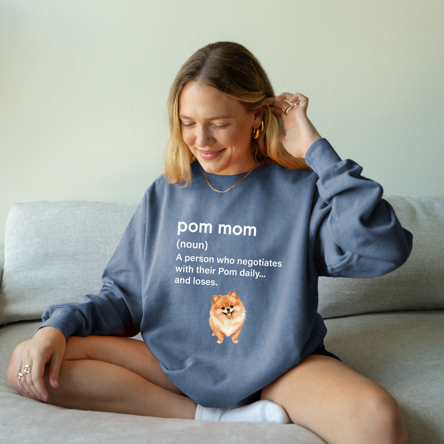 Premium Pom Mom = Daily Negotiations Sweatshirt