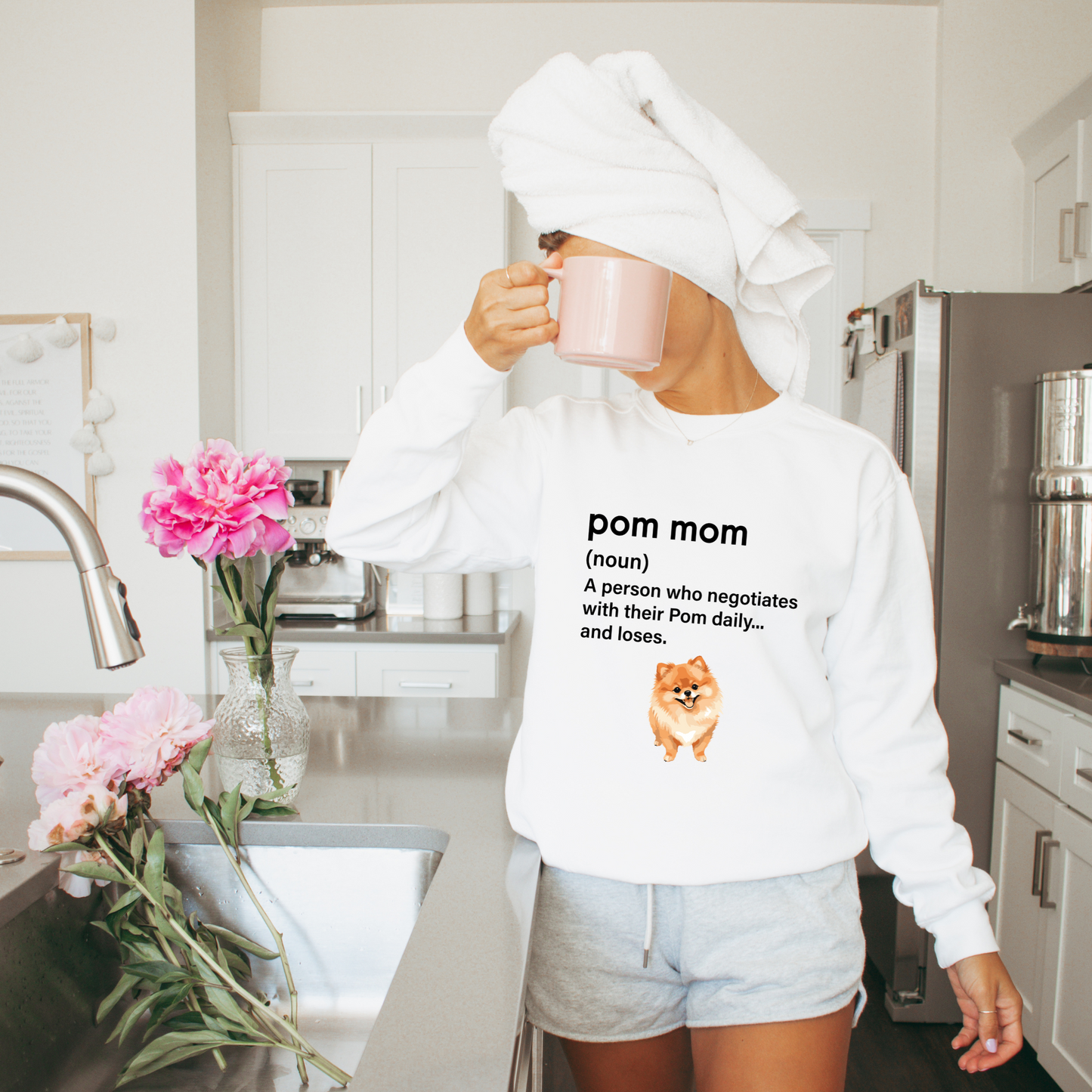 Premium Pom Mom = Daily Negotiations Sweatshirt