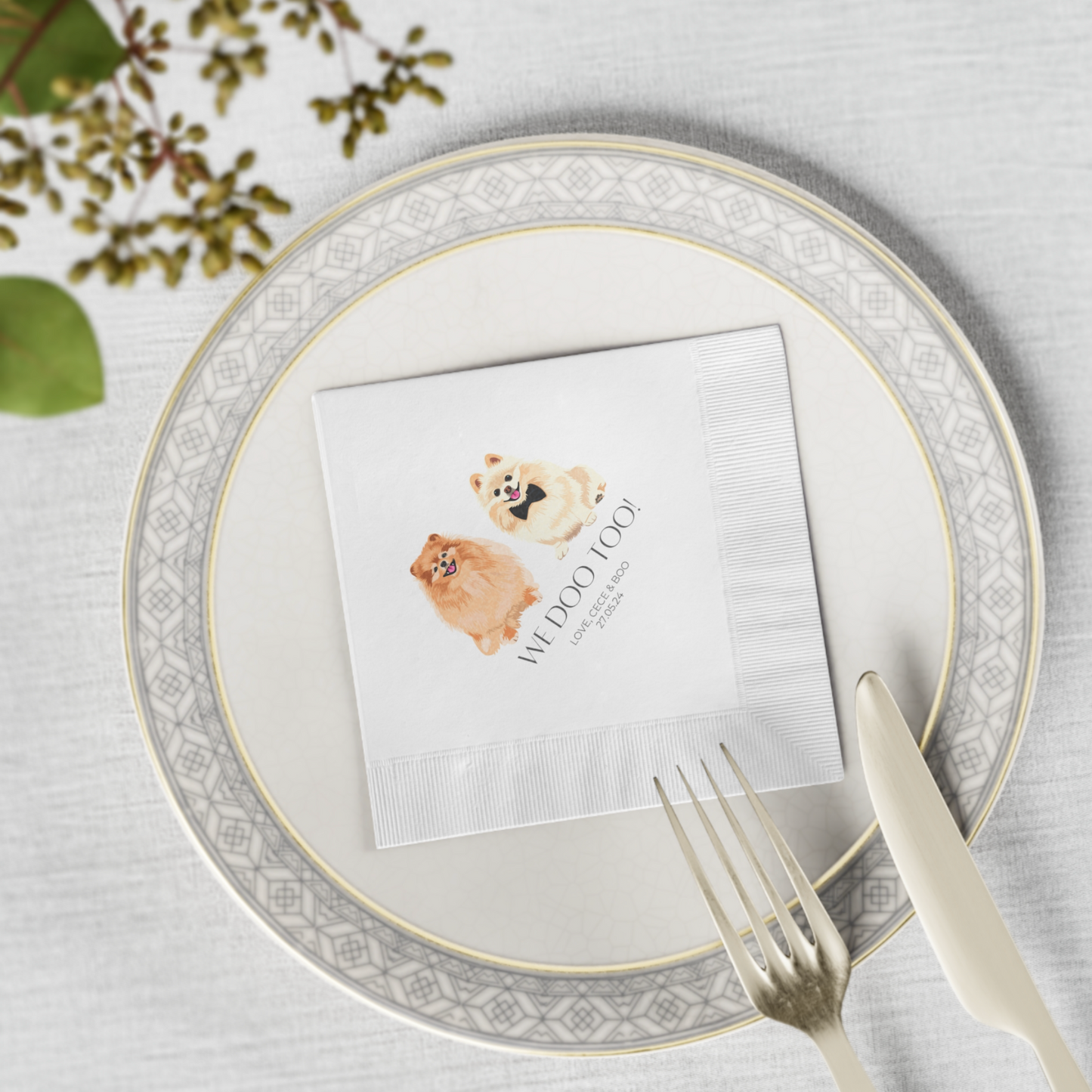 Pet Wedding Cocktail Napkins