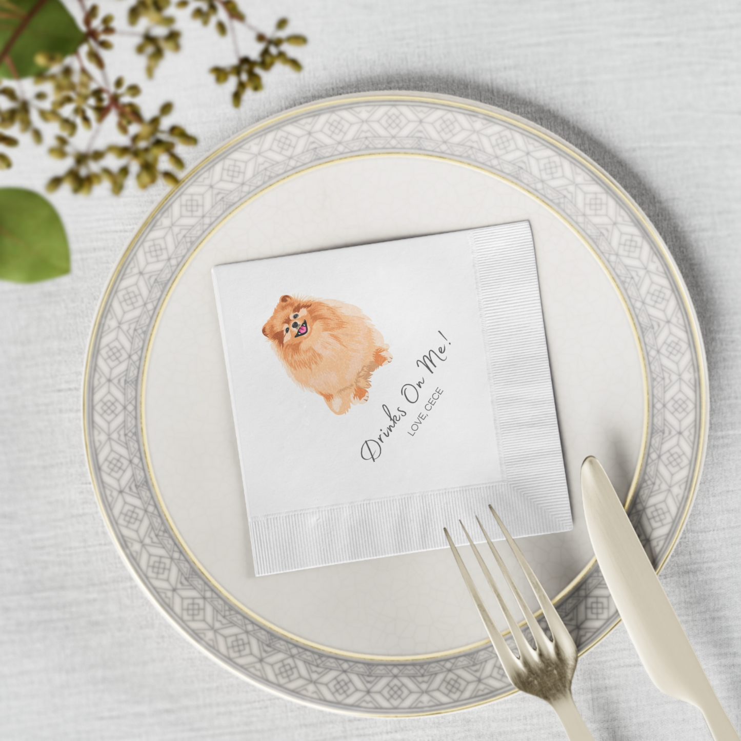 Pet Wedding Cocktail Napkins