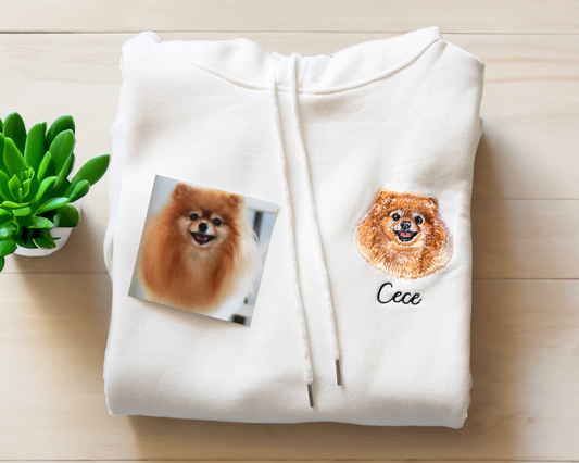 Pet Embroidered Hoodie